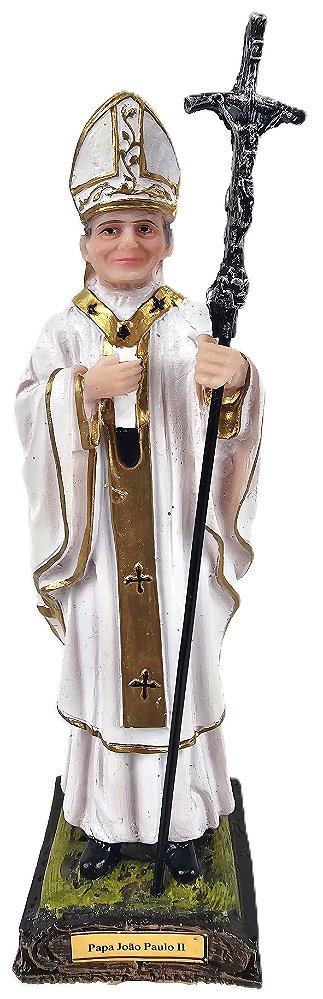 Imagem São Santo João Paulo II 15cm Resina