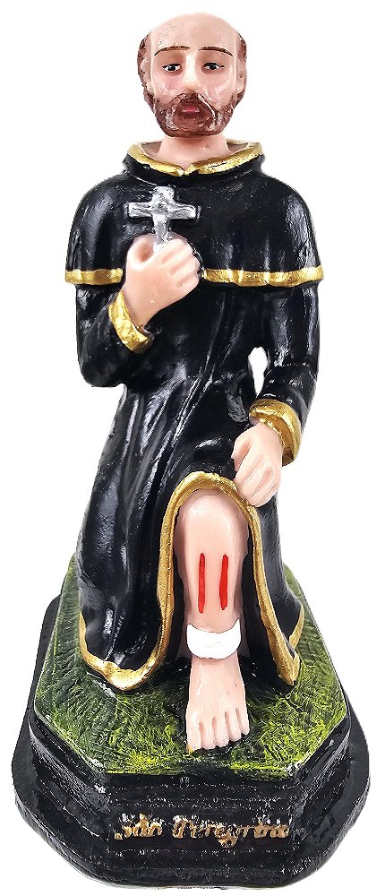 Imagem Estatueta São Santo Peregrino Laziosi 15cm Resina