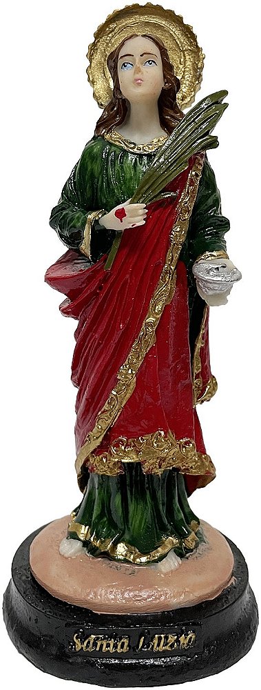 Imagem Estatua Santa Luzia 15cm Resina