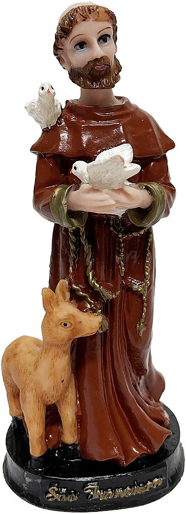 Imagem Estatua São Francisco 15 Cm Resina