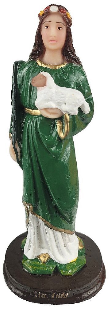 Imagem Santa Inês 15cm Resina