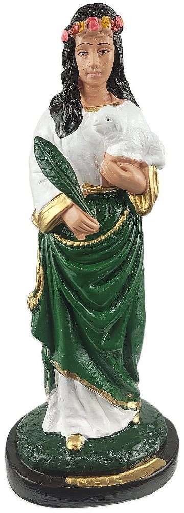 Imagem Santa Inês 20cm Gesso