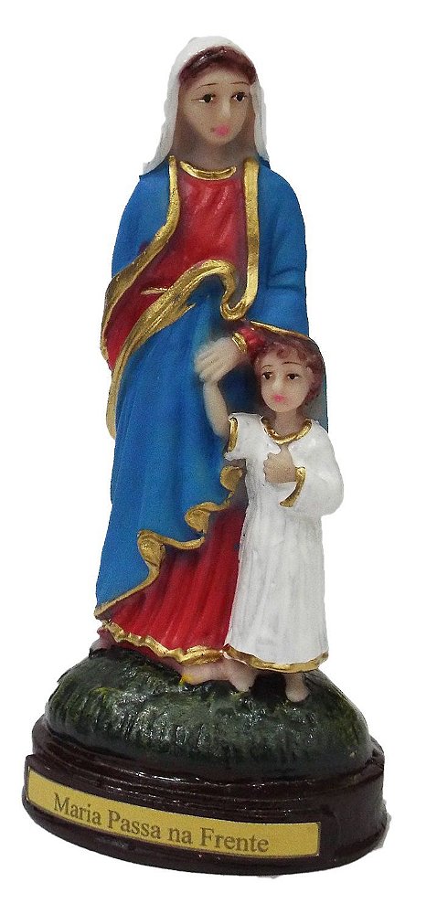 Imagem Escultura Maria Passa na Frente 15 Cm Resina