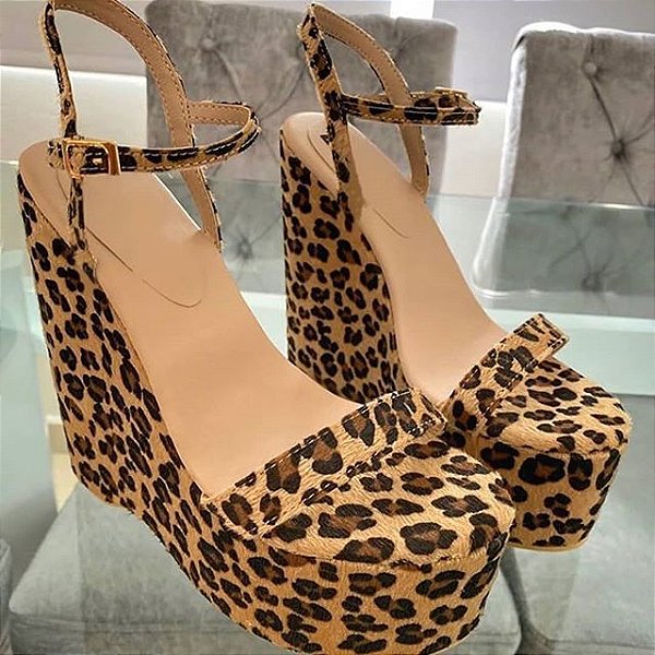 Sandália Anabela Espadrille Onça | A Lôca Shoes