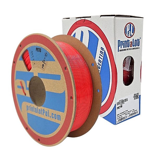 Filamento PETG Vermelho 1,75mm 1Kg PrintaLot