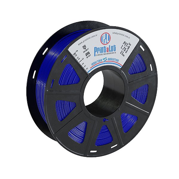 Filamento PETG Azul Translucido 1,75mm 1Kg PrintaLot