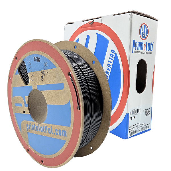 Filamento PETG Preto 1,75mm 1Kg PrintaLot