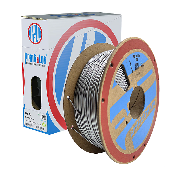 Filamento PLA Metal Prata 1,75mm 1Kg PrintaLot