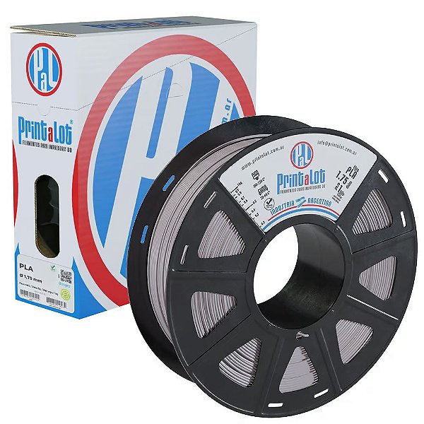 Filamento PLA Cinza Claro 1,75mm 1Kg PrintaLot