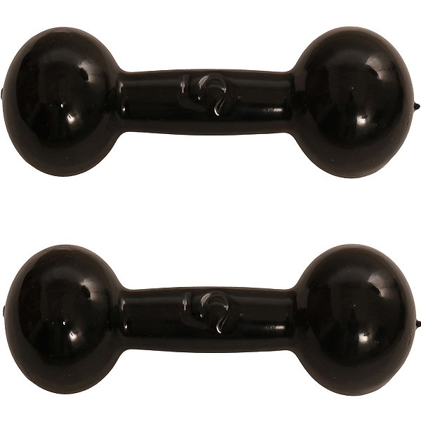 Par De Peso De Academia Para Malhar Braço Halter Bola Emborrachado De 3 Kg Profissional Cor Preto