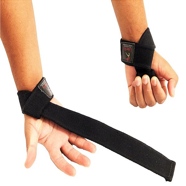 Luvas Strap de Algodão Para Treino de Musculação Cross Fit Profissional