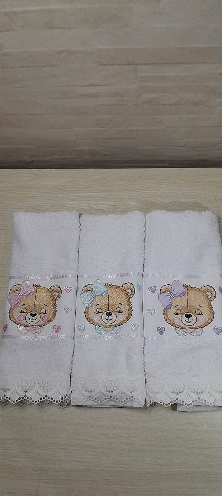 Trio toalhinhas ursinhas