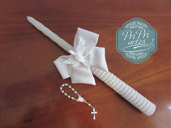 Vela de Batizado decorada