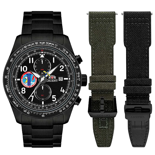 Relógio Orient FAB II - Esquadrilha da fumaça - Pilotos Solar Ed. Limited MPTTC002