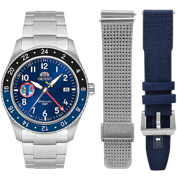 Relógio Orient FAB III GMT - Esquadrilha da Fumaça - Anjos Limited Edition NH3SS004 D2SX