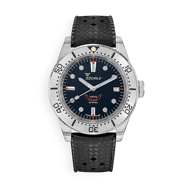 Squale 1545 Steel Black Rubber