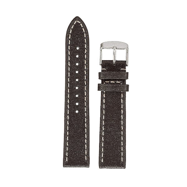 Laco Pulseira Couro Stuttgart/Karlsruhe Marrom Escuro 20mm ( Modelos 42 )
