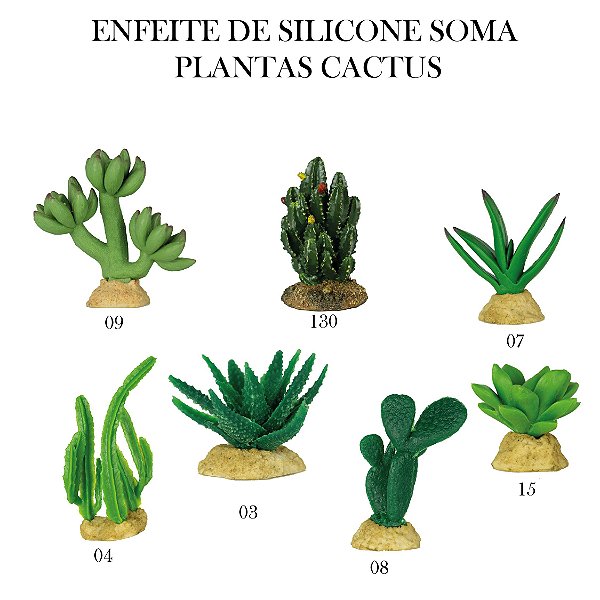 ENFEITE DE SILICONE SOMA PLANTA CACTUS 03