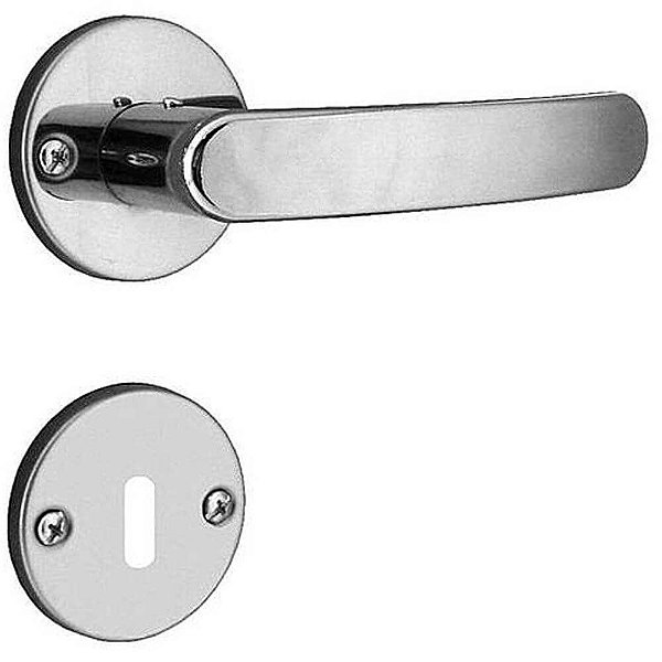 Fechadura de Porta Interna Redonda Inox Cromada Aliança - Arthen Fechaduras  - O Melhor Preço Para Sua Porta!