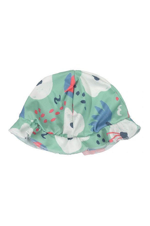 Chapéu para Bebê com UV - Estampa Floral