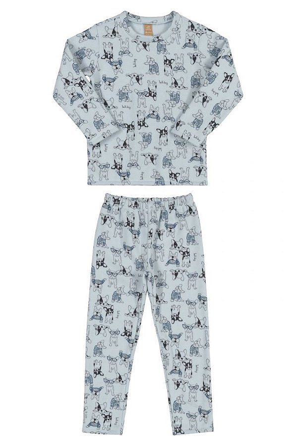 Pijama Infantil Soft Thermo - Camisa Manga Longa e Calça - Estampa Dogs