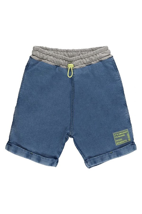 Bermuda Infantil Masculina Jeans - Faded Denim