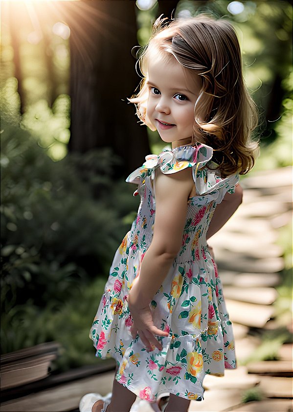 Vestido Lastex Floral Pink