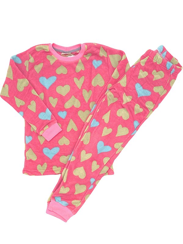 Conjunto Pijama Soft Estampa Corações