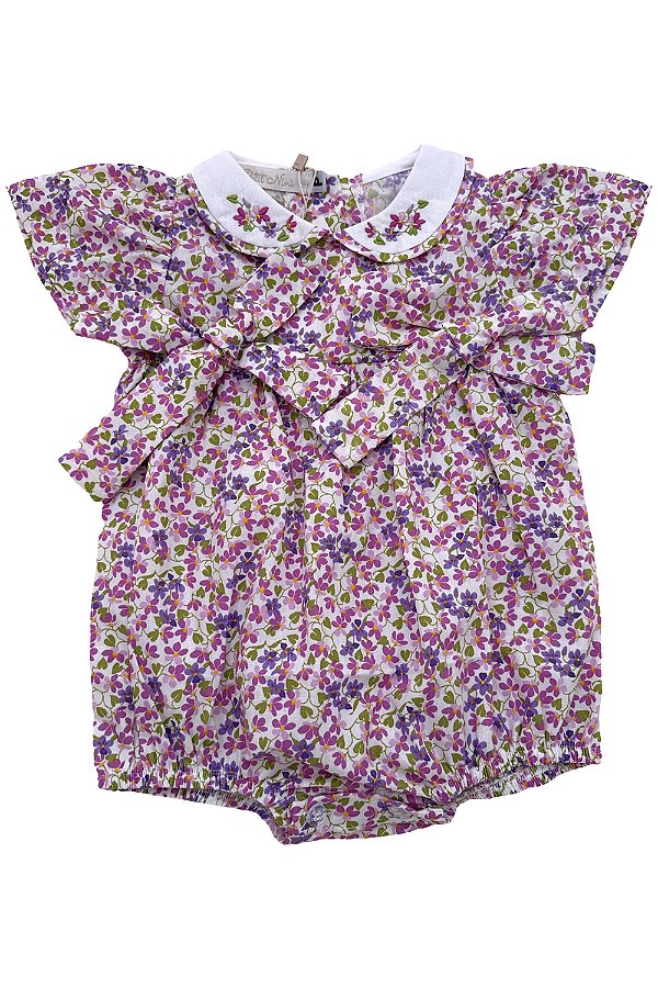 ROMPER PARA BEBÊ ESTAMPA FLORAL LIBERTY