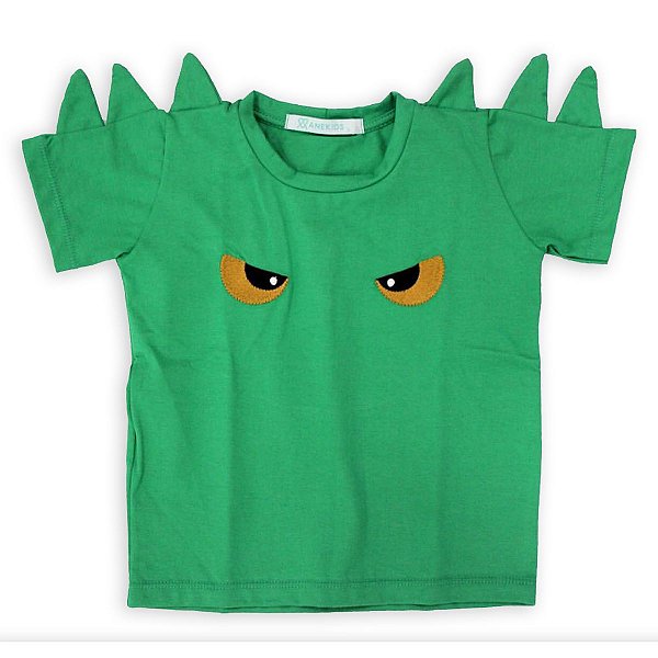 Camiseta Infantil Escamas Verde - Tamanho 1