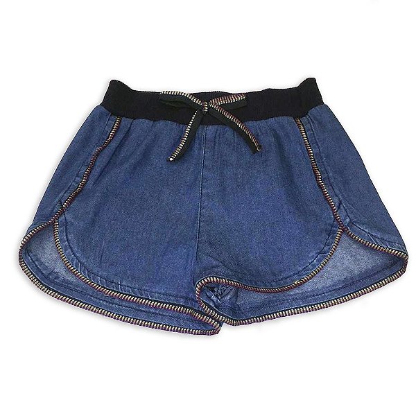 Shorts Jeans Infantil Feminino - Tamanho 2 a 6