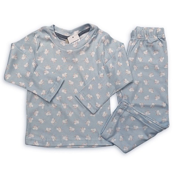 Pijama Infantil Suedine Estampa Ovelha Azul