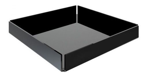 Bandeja Em Acrílico Preto Brilhante 40 Cm X 40 Cm