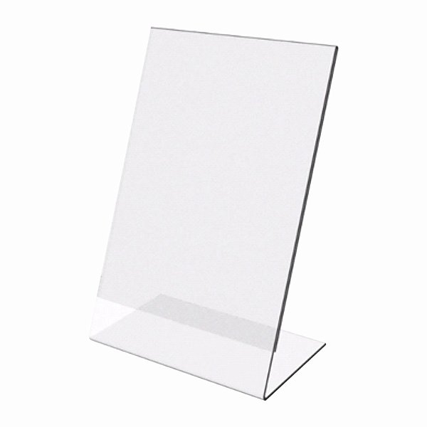 Display de Mesa L Vertical  em Acrílico 15x21cm (A5)