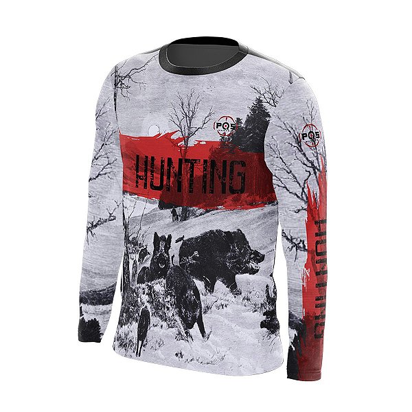 Camisa Pqs Hunters Attack  06 Manga Longa