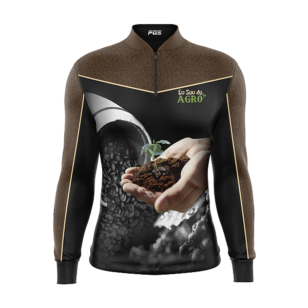 Camisa Agro Manga Longa - Ref 55 ( Marrom )