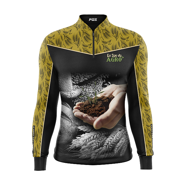 Camisa Agro Manga Longa - Ref 56 ( Amarelo )