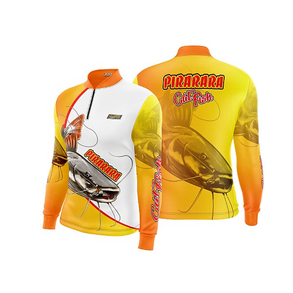 Camisa de Pesca Gola com Zíper 2019 Ref. 58 Peixe Pirarara de Água Doce
