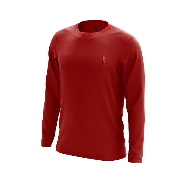 Camisa Segunda Pele Manga Longa Proteção Solar FPU 50+ Marca Pescador – Vermelho
