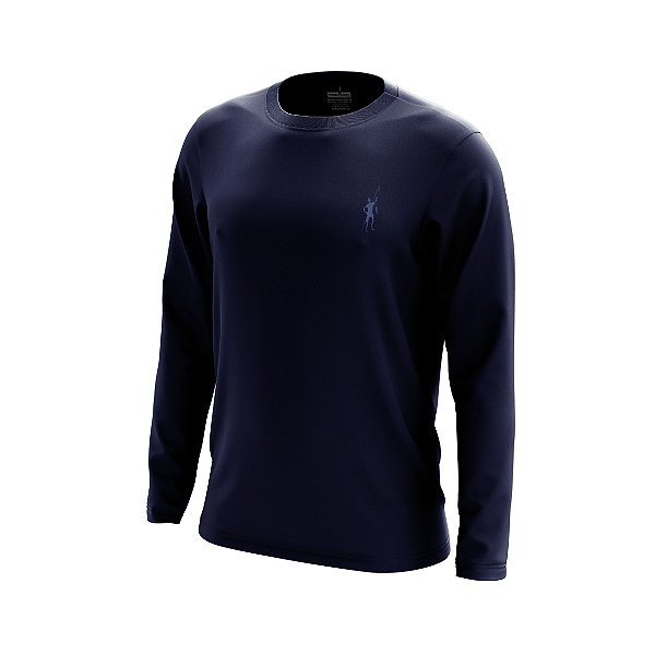 Camisa Segunda Pele Manga Longa Proteção Solar FPU 50+ Marca Pescador – Azul Marinho