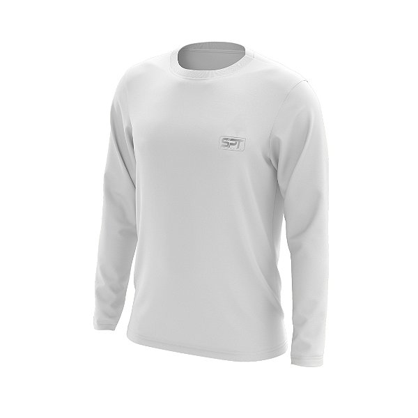 Camisa Segunda Pele Manga Longa Proteção Solar FPU 50+ Marca Spartan – Branco