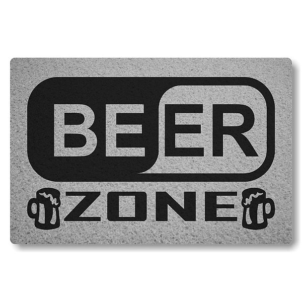 Tapete Capacho Beer Zone - Prata