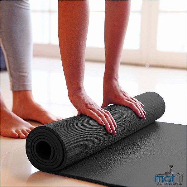 Tapete Colchonete de Ginástica Exercícios Yoga MatFit Cinza - Tapetes  Personalizados