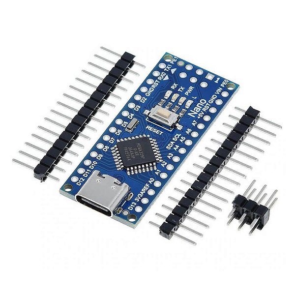 Arduino Nano V3.0 USB Tipo-C Pinos Não Soldado - Bit Maker - Arduinos ...