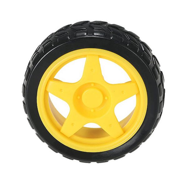 Roda 68mm Estrela para Chassi Robô Robótica