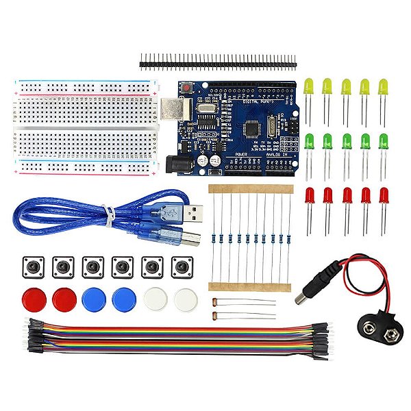 Kit Arduino Uno R3 Iniciante 78 Peças + Brinde