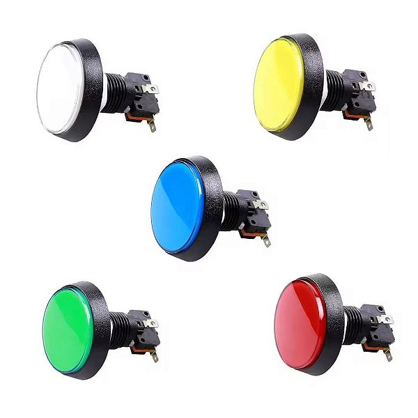Botão Arcade Fliperama Iluminado 60mm