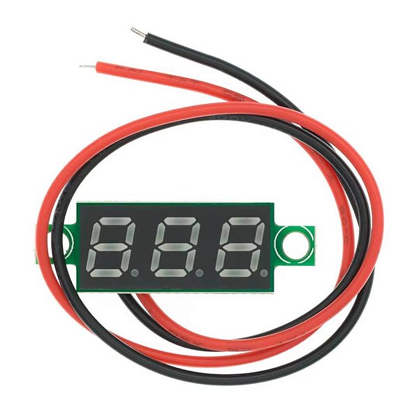 Mini Voltímetro Digital LED Azul 0.28pol 2.5V-30VDC