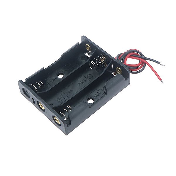 Suporte Canoa para 3 Pilhas AA com Rabicho