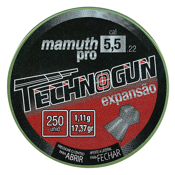 Chumbinho Technogun 5,5 Expanção Mamuth